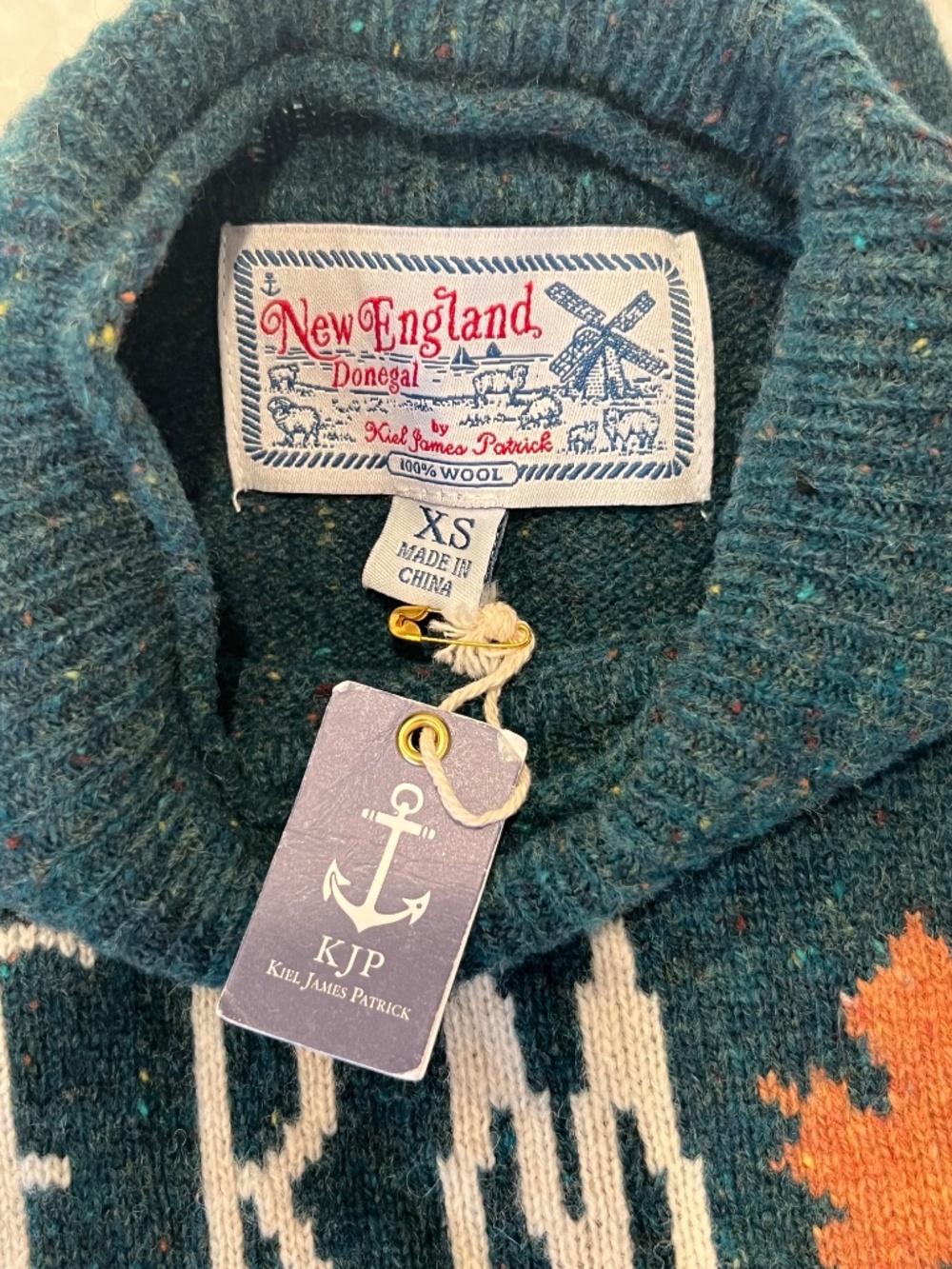 100% Wool KJP Vermont Autumn Sweater Size XS NWT - Picture 3 of 3